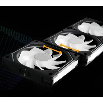 LIAN LI UNI FAN SL-INFINITY REVERSE 120mm RGB Siyah Kasa Fanı