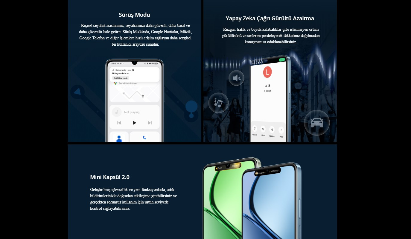 Realme C63 256GB 8GB RAM Yeşil Cep Telefonu 