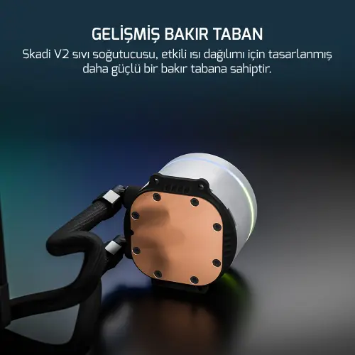 GamePower Skadi V2 360 ARGB 360mm Sıvı İşlemci Soğutucusu AM5 ve LGA1700 Uyumlu