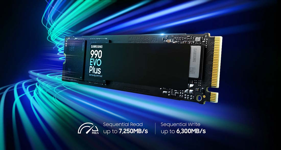 Samsung 990 EVO PLUS MZ-V9S1T0BW 1TB 7150/6300 MB/sn PCIe NVMe M.2 SSD Disk